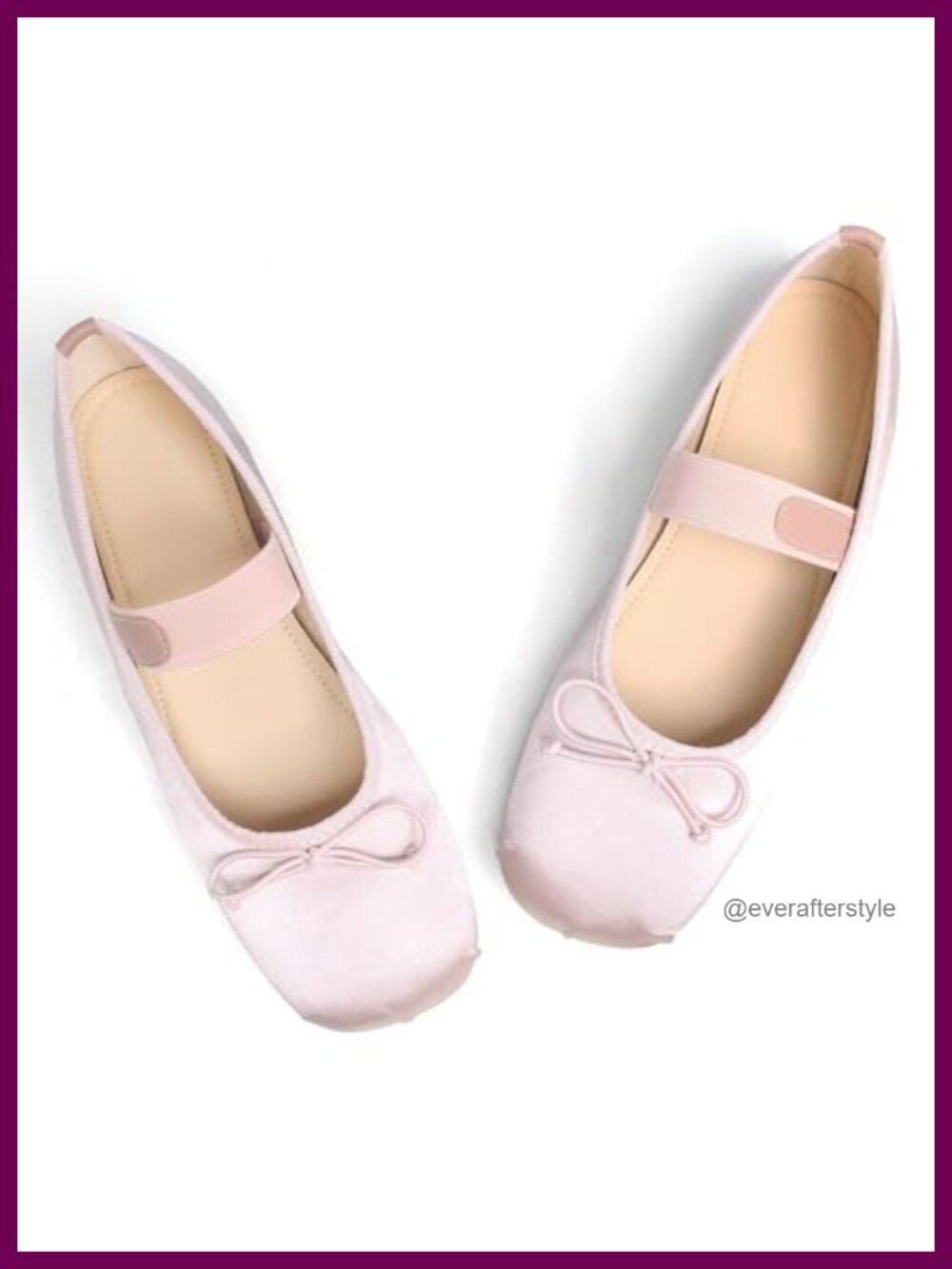 Satin Mary Jane Ballet Flats Square Toe Bow Comfort Slip On Dress Shoes